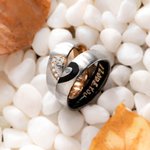 I Love You Initial Rings Set for Couples