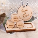 Personalised Engraved Wooden Date Night Dice