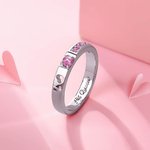 Personalized Name & Birthstone Couple Rings