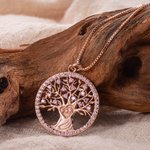 Personalized Birthstone Heart Tree Necklace