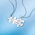 His and Hers Puzzle Piece Keychain Set