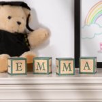 Woodland Nursery Decor Wooden Letter Blocks for Baby Set