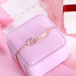 Personalized Adjustable Name Anklet Jewelry Gift Christmas  Birthday Mother's Day Valentine's Day Gift for Women