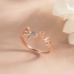 Personalisierte Edelsteine Name Ring