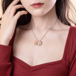 Anillo Ruso Personalizado Trinity Name Necklace With Children Names Birthday for Family