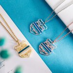 Police Mom Badge Name Necklace | Callie