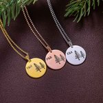Disc Tree Initials Necklace Stand by Me