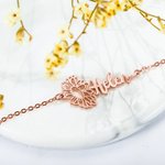 Custom Flower Name Necklace