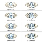 Garden Ring with Family Flower Shaped Birthstone