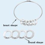 Mujeres pulsera brazalete con colgantes nombre en forma de corazón