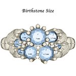 Garden Ring with Family Flower Shaped Birthstone