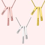 3D Triple Bar Nombre Collar | Callie
