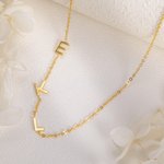 Collana minimalista in argento sterling personalizzata con iniziali catena sottile regalo di compleanno e anniversario per donne