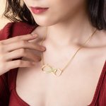 Green Line Vegetarian Symbol Infinity Name Necklace | Callie