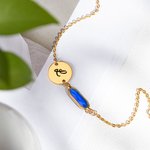 Custom Birthstone Engraving Bracelet