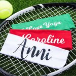 Personalisiertes Stirnband mit Namen Monogramm Mehrfarbiges Haarband Fitness Outdoor Aktivitäten Geburtstag Geschenk für Sportliebhaber