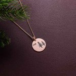 Disc Tree Initials Necklace Stand by Me