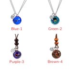 Handmade Round Universe Milky Way Pendant Necklace with Initials | Callie