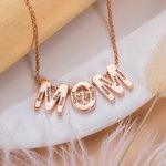 Mom Necklace Engraved 1- 10 Kids Names Family Tree