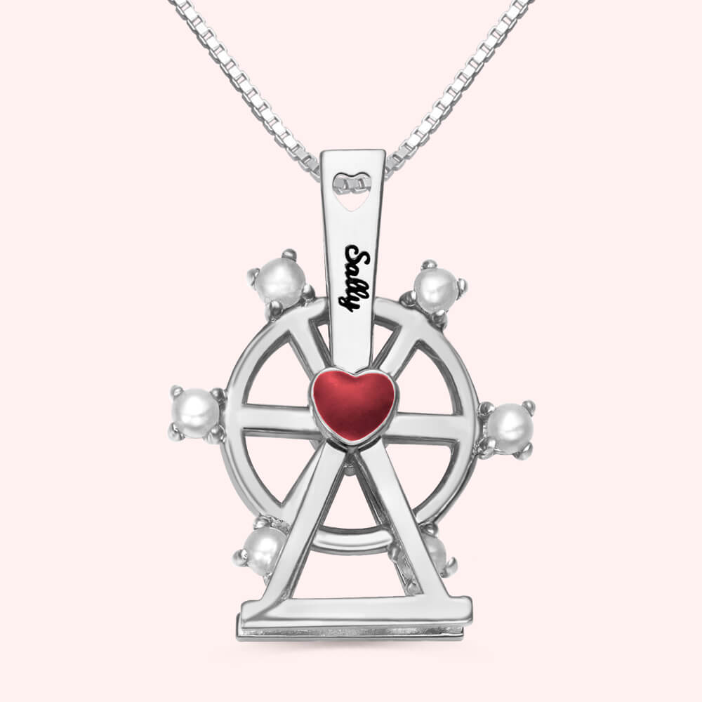 Collier Amour Grande Roue avec Perle
