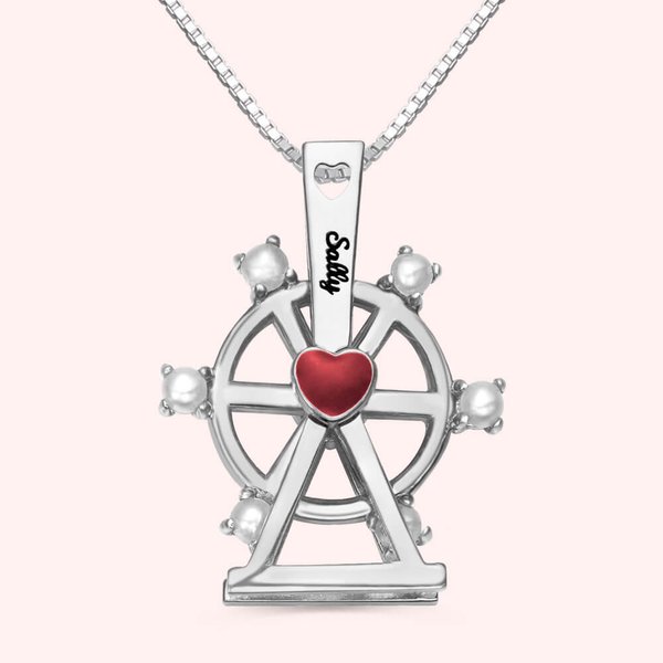 Ferris Wheel Love Necklace with Pearl