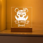 Veilleuse Courage Prénom Gravé pour Enfants