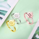 Monogram & Name Apple Ring