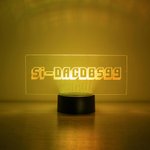 Gamer-blinkendes Namensschild LED-Lampe mit Spielschriftart