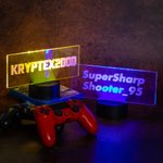 Gamer-blinkendes Namensschild LED-Lampe mit Spielschriftart
