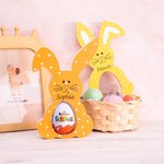 Conejito de Pascua infantil Portahuevos Decoración con Nombre