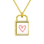 Photo Padlock Locket Necklace Sterling Silver