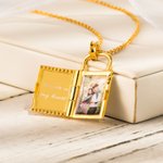 Photo Padlock Locket Necklace Sterling Silver