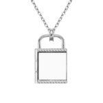 Photo Padlock Locket Necklace Sterling Silver