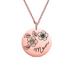 Family Birthstone Sakura Flower Necklace