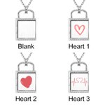 Photo Padlock Locket Necklace Sterling Silver