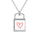 Photo Padlock Locket Necklace Sterling Silver