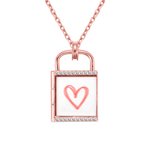 Photo Padlock Locket Necklace Sterling Silver