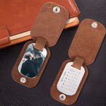 Porte-clés en Cuir Personnalisé avec Photo Calendrier Date er Nom Cadeau d’Anniversaire Noël Mariage pour Homme Femme ou Couple