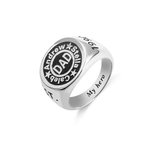 Anillo con nombre de papá personalizado en plata