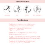 Personligt födelsedagshalsband med blomma och graverat namn Mors dag Födelsedagshalsband för kvinnor