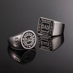 Anillo con nombre de papá personalizado en plata