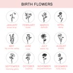 Personligt födelsedagshalsband med blomma och graverat namn Mors dag Födelsedagshalsband för kvinnor