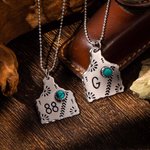 Collana in turchese con testo inciso e foto Regalo di compleanno e anniversario per gli amanti delle mucche