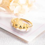 Personalized Family Characters Initials Ring