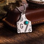 Collana in turchese con testo inciso e foto Regalo di compleanno e anniversario per gli amanti delle mucche