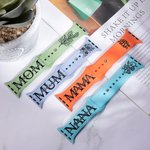 Personalised Silicon Birth Flower Blessing Mom Grandma Apple Watch Band Mother's Day Gift for Her