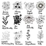 Personalised Silicon Birth Flower Blessing Mom Grandma Apple Watch Band Mother's Day Gift for Her