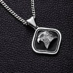 Mobius Infinite Eagle Necklace in Sterling Silver