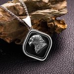 Mobius Infinite Eagle Necklace in Sterling Silver