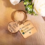 Personalized Engraved Birthstone Name Keychain for Mom
